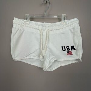 USA Women's White Athletic Shorts